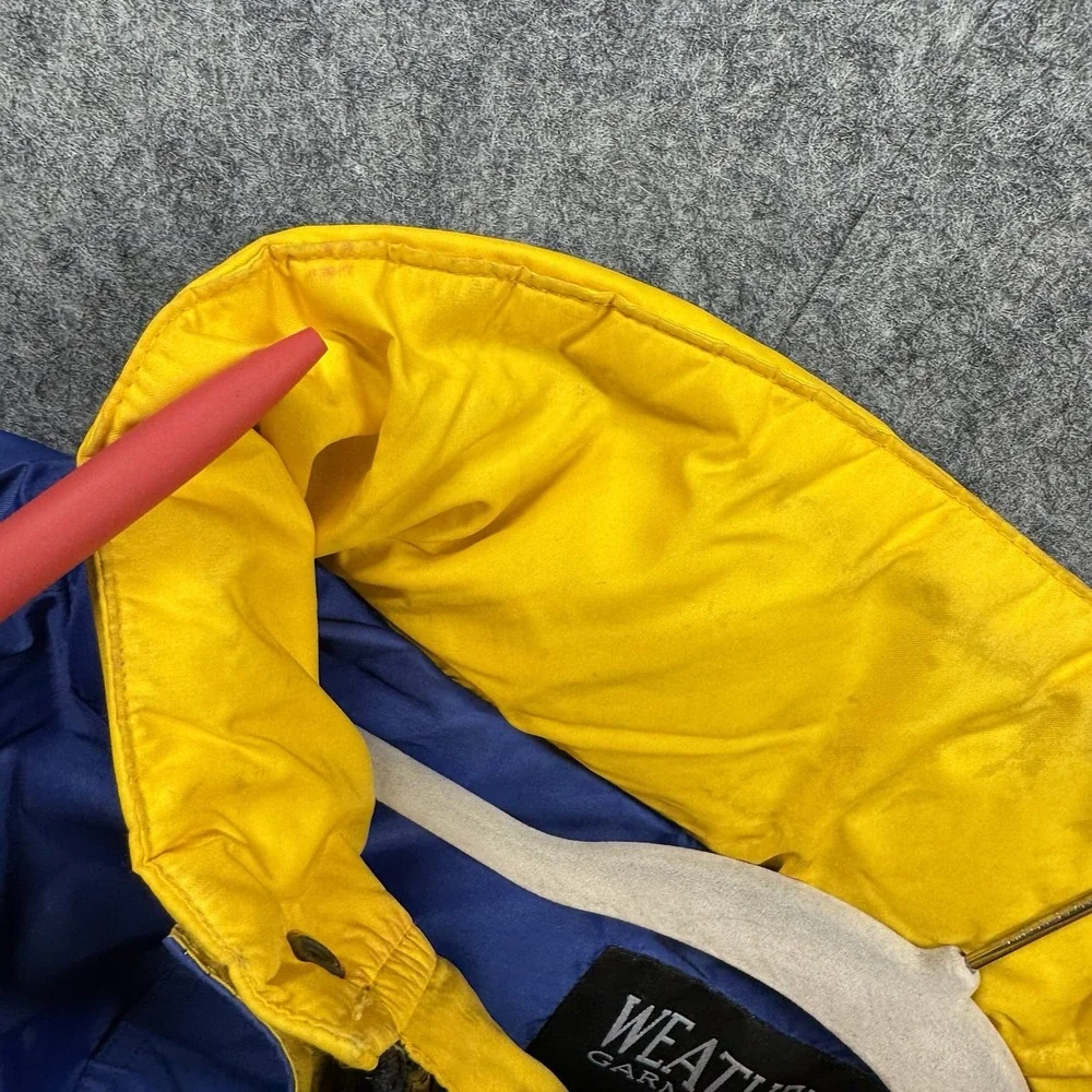 Vtg Bendix Weatherproof Work Engineer Jacket Mens XL‎ Racing Blue Yellow Vented
